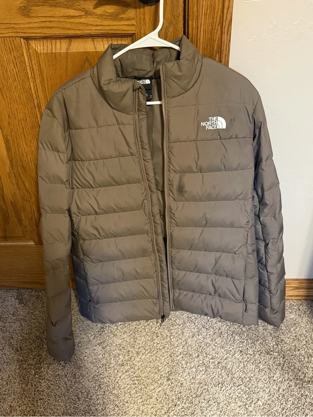 The North Face Taupe Quilted Insulated Jacket
